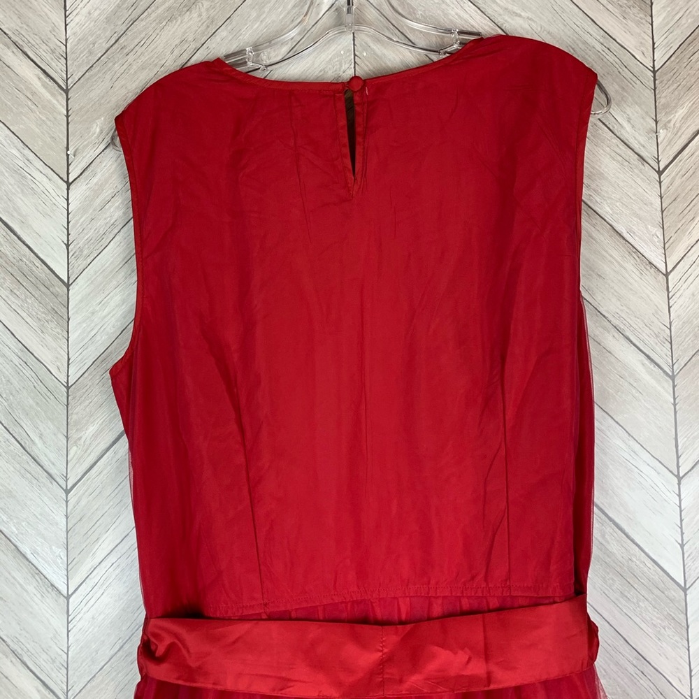NWT Beautiful eShakti Red dress with belt 2x - Picture 13 of 14